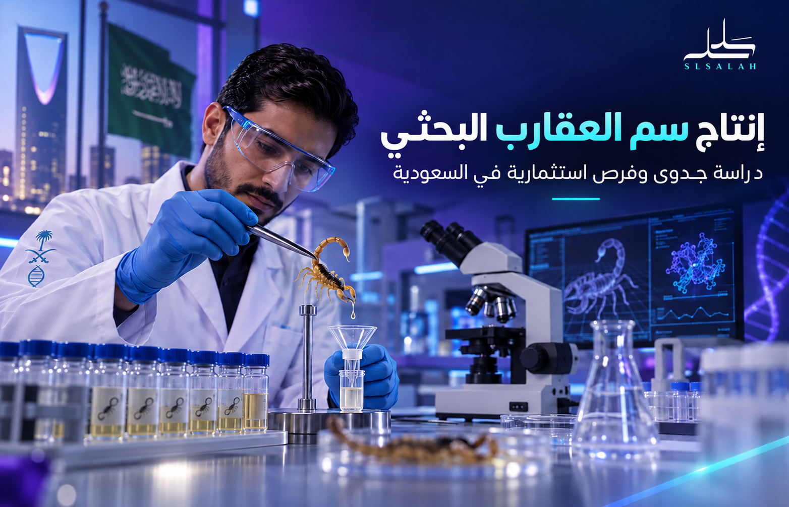 من العقارب إلى مختبرات العالم: دراسة جدوى مشروع إنتاج سم العقارب البحثي في السعودية